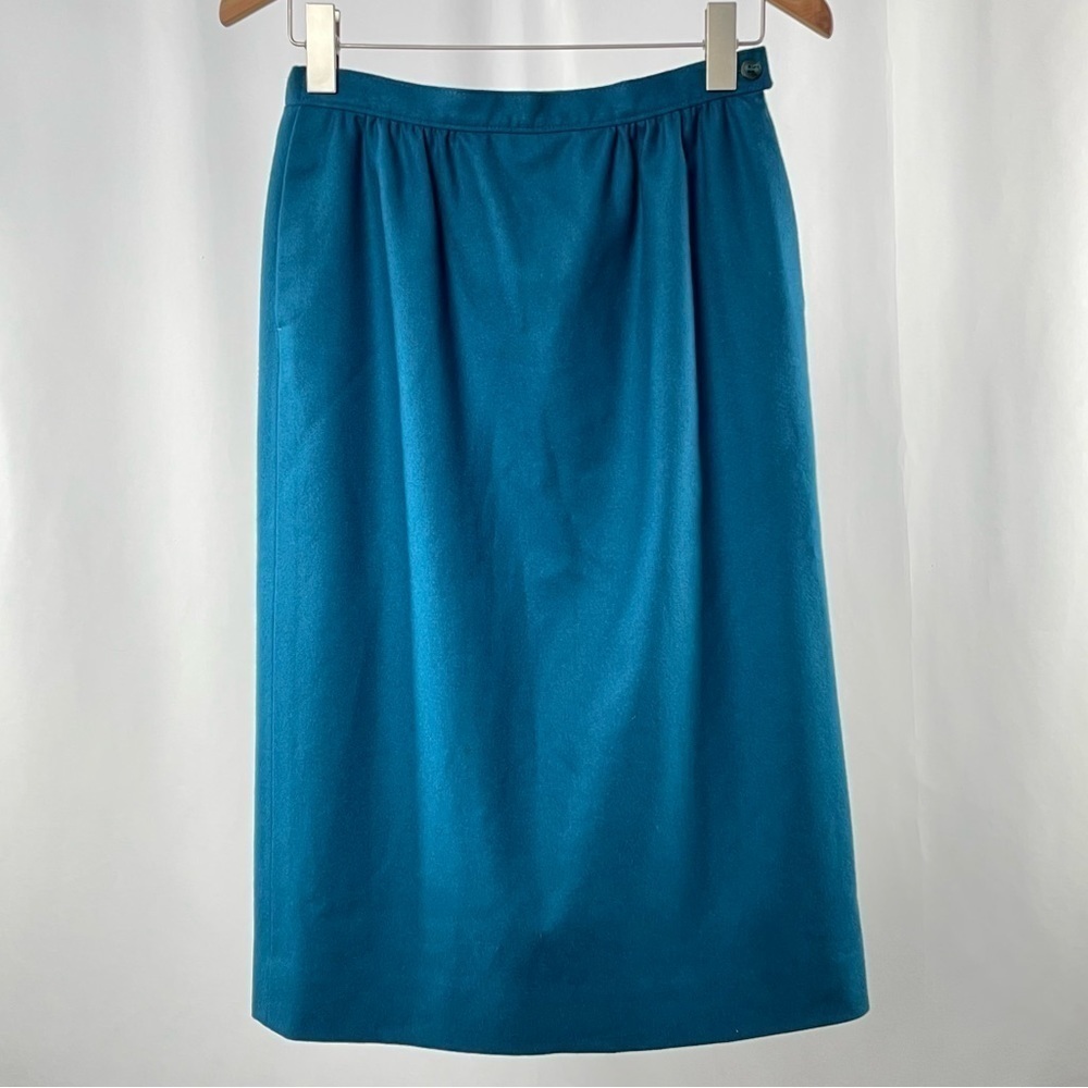 Vintage Pendleton Wool Pencil‎ Skirt in Blue Size 8